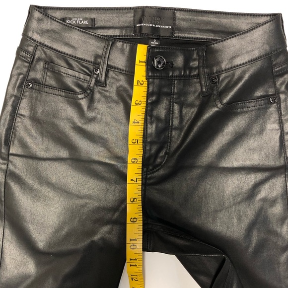 WHBM high rise kick flare coated jeans size 0 - Picture 6 of 13